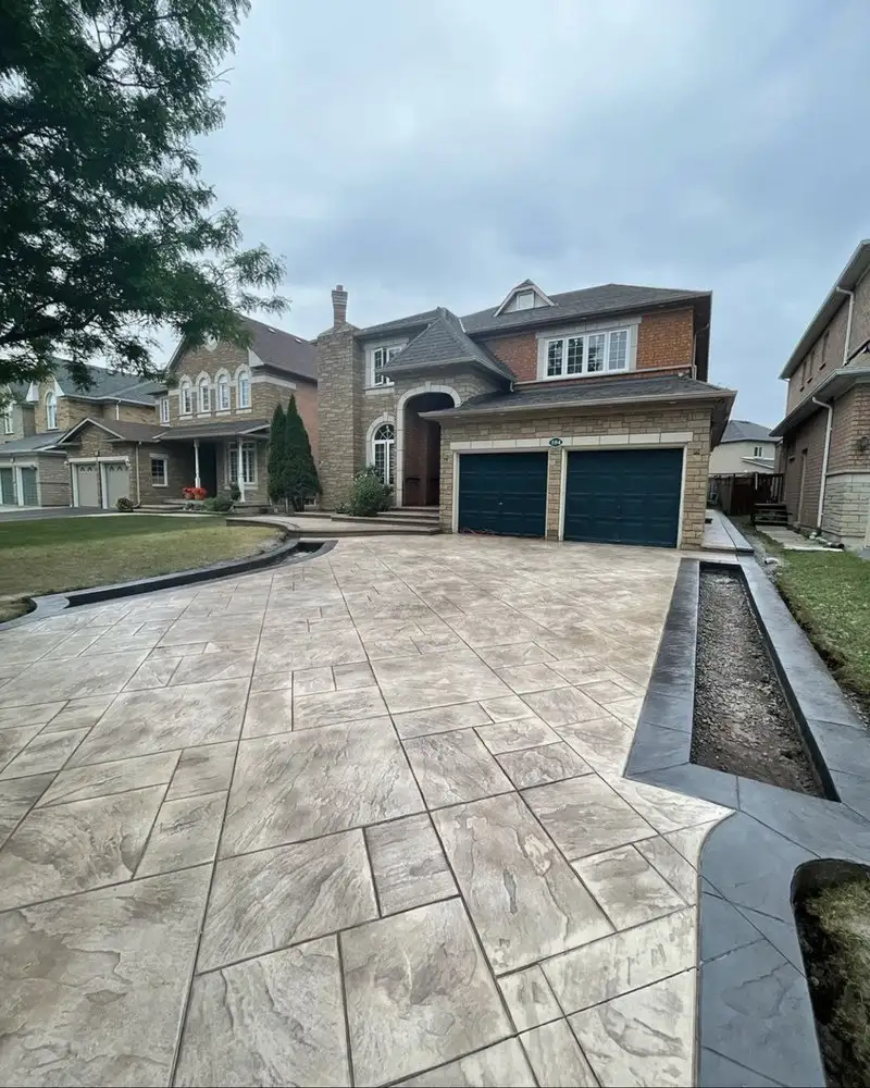 Stamped concrete driveway at a Wilmington NC home