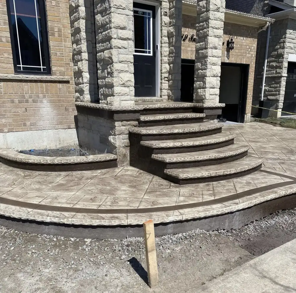 Stamped steps finished by MJ Profesional Concrete